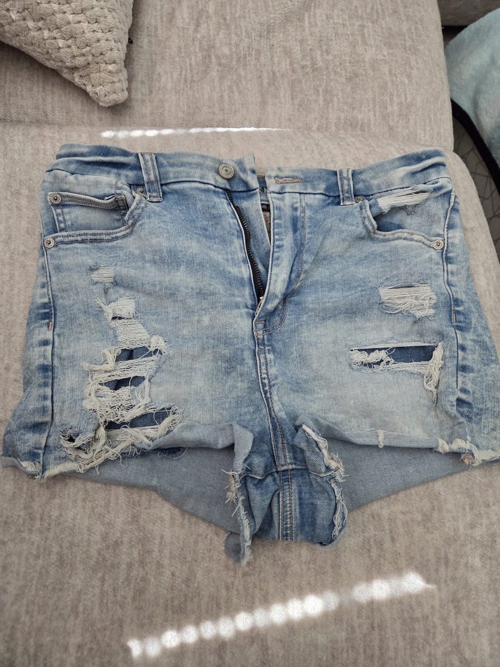 Curvy American Eagle Light Blue Denim Shorts